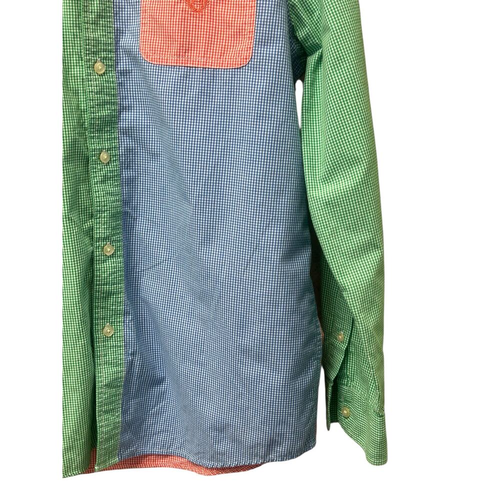 Chaps Ralph Lauren Patchwork Shirt M Button Down … - image 3